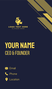 Yellow Bird Bulb Business Card Design