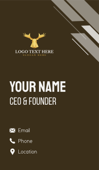 Golden Moose Antler Business Card Design