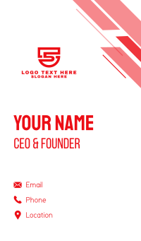 Security Number 5 Business Card Design