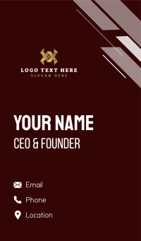 Luxury Startup Letter VA Business Card Design