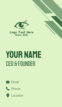 Green Natural Eye  Business Card Design