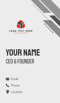 Abstract Corporate Cube Business Card Design