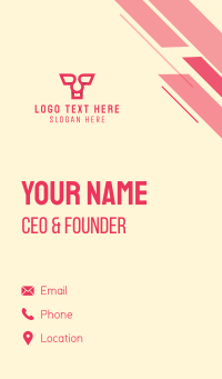 Pink Letter T Business Card Design