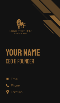 Elegant Gold Lion Business Card Design