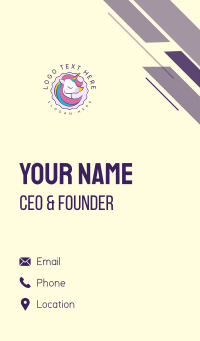 Fun Unicorn Rainbow Business Card Design