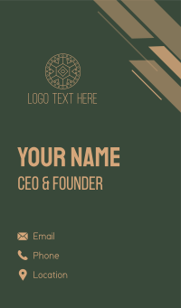 Bronze Medieval Shield  Business Card Design