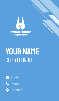 Dental Children's Tooth Rabbit Business Card Design