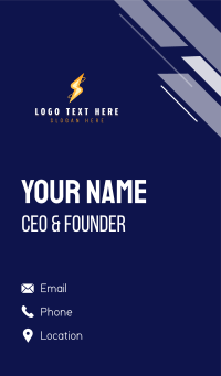 Lightning Bolt Energy Business Card Design