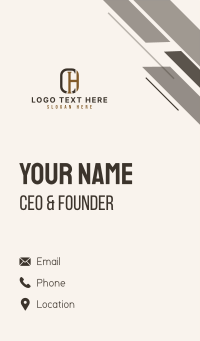 Business Agency Letter C & H Business Card Design