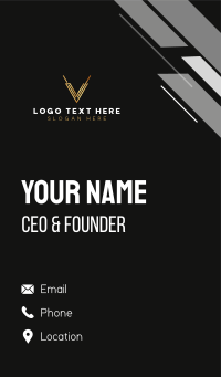 Luxury Modern  Letter V Business Card Design