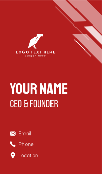 Red Eagle Badge Business Card Design