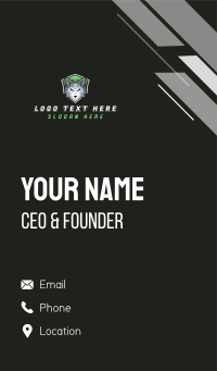 Wolf Animal Gamer Business Card Design