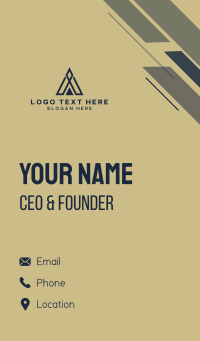 Triangle Company Letter A Business Card Design