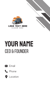 Trucking Haulage Vehicle Business Card Design