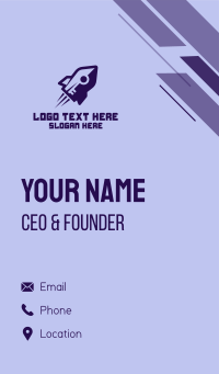 Purple Rocket Ship  Business Card Design