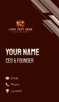 Tyrannosaurus Predator Gaming Business Card Design