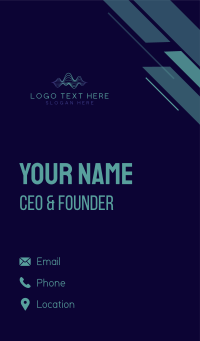 Tech Frequency Wave Business Card Design