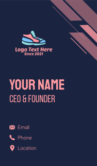 Colorful Rubber Shoes Business Card Design