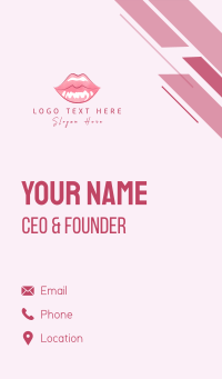 Beauty Cosmetic Lip Gloss Business Card Design