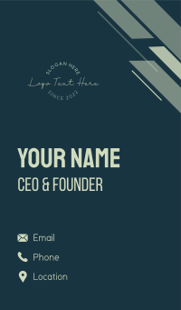 Cursive Circle Wordmark Business Card Design