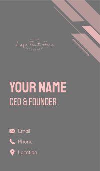 Classy Feminine Wordmark Business Card Design