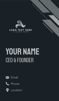 Multimedia Startup Letter A Business Card Design