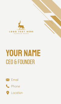 Gold Deer Animal Business Card Design