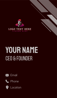 Spartan Warrior Armor Business Card Design