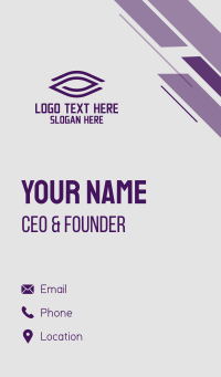 Purple Eye Corporate Business Card Design