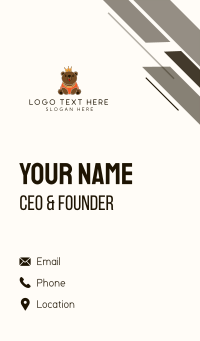 King Bear Mascot Business Card Design