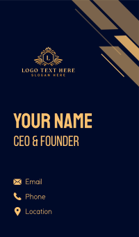 Luxury Wing Crown Business Card Design