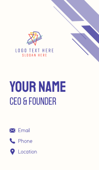 Colorful Geometric Sneaker Business Card Design