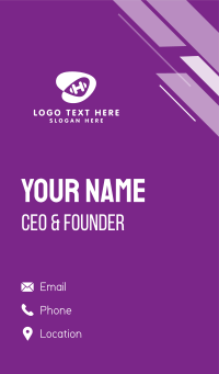 Purple Dumbbell  Business Card Design