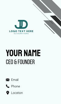 J & D Monogram Business Card Design