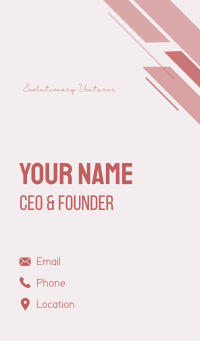 Red Signature Wordmark Business Card Design