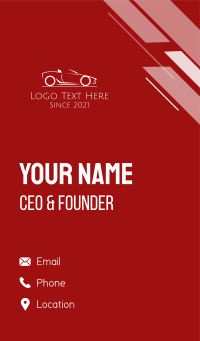 Minimalist Convertible Car  Business Card Design