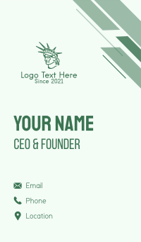 Statue of Liberty Head  Business Card Design