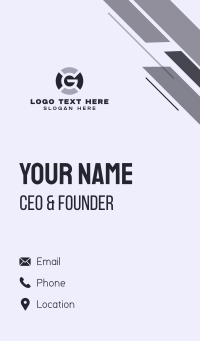 Game Technology Letter G Business Card Design