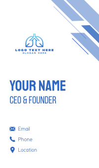 Simple Healthy Lungs Business Card Design