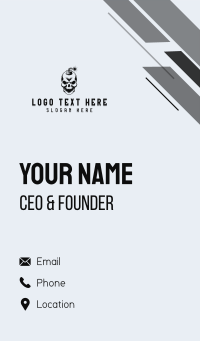 Skull Bomb Mercenary Business Card Design