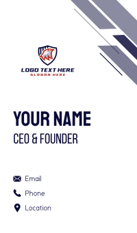 Patriotic Eagle Shield Business Card Design