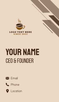 Hot Coffee Bean Business Card Design