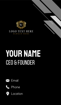 Luxury Wing Shield  Business Card Design