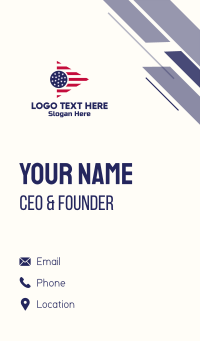 US Flag Triangle Business Card Design