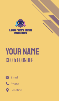 Colorful Gamer Hands  Business Card Design