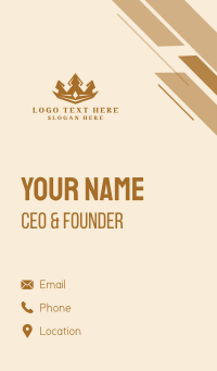 Golden Expensive Crown  Business Card Design