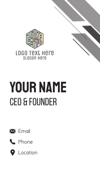 City Skyline Hexagon Business Card Design