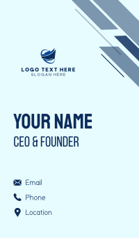 Blue Silhouette Ship Business Card Design