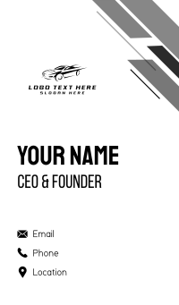 Lightning Speed Car Business Card Design