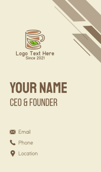 Organic Coffee Mug  Business Card Design